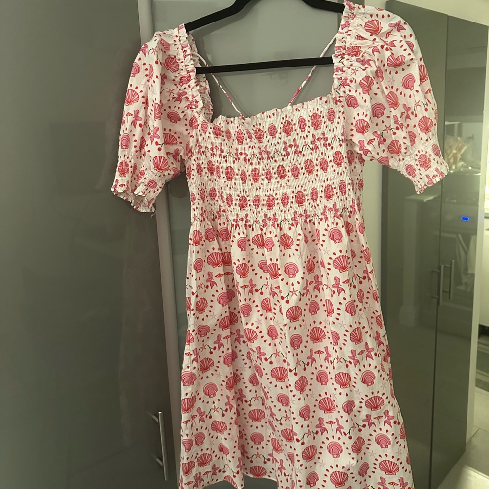 Hill House nap dress mermaid print